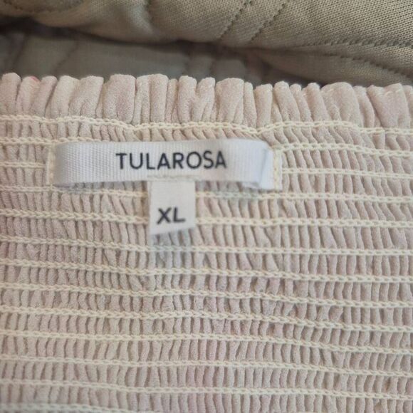 Tularosa Women's Cream & Pink Poly Georgette Top NEW - Picture 14 of 15